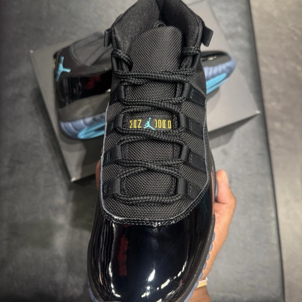 Jordan Men's Sneakers - Black with Blue Accents